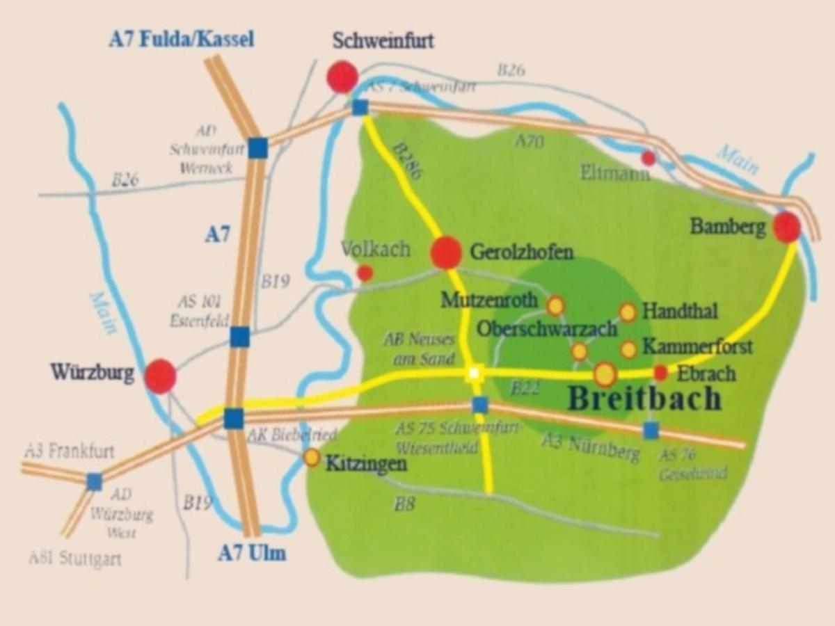 Pension Zur Traube 3 Sterne Oberschwarzach Luaran gambar